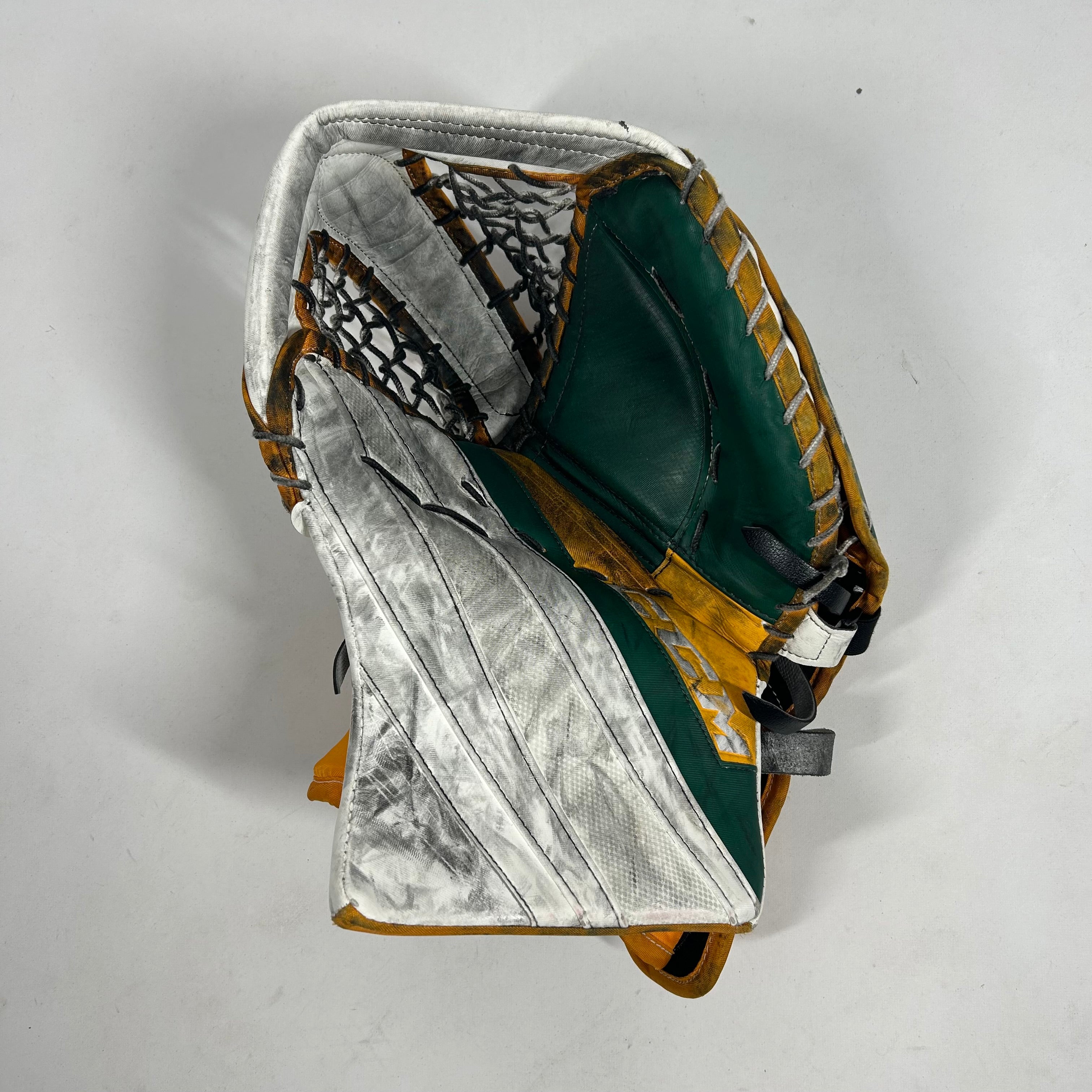 CCM Extreme Flex 5 - Gant de gardien d'occasion (blanc/vert/jaune)